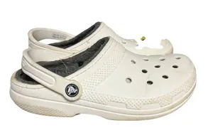 CROCS Unisex Classic Faux Fur Fuzz Lined White Clogs Size W7 M5 thumbnail 3