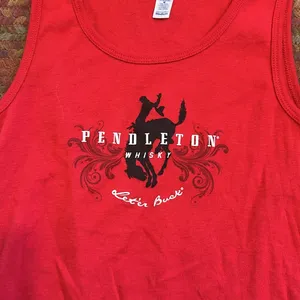 Urban Outfitters PENDLETON WHISKY RED GRAPHIC COWBOY HORSE BAR TANK thumbnail 2