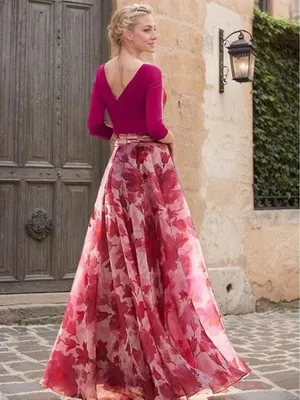 NWT Womens Size 4 LT LanTing Bride Fuchsia Pink Floral Applique Maxi Dress NEW thumbnail 3