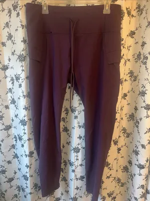 Spyder Active Sport Women's Purple High Waisted Stretch Cargo Leggings thumbnail 3