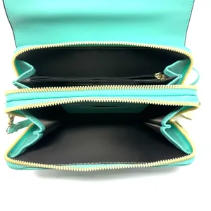 Forever‎ Young Bag Turquoise Magnetic Snap Wallet Phone Strap Small Zip Closure thumbnail 5