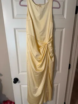 Abercrombie Draped Skirt Maxi Dress Yellow thumbnail 2