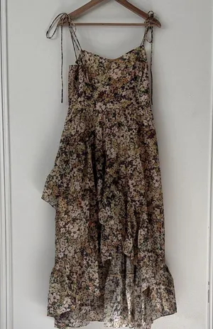 & OTHER STORIES 8 Strappy Ruffled Midi Dress In Pink thumbnail 4