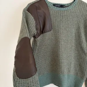 Lauren Ralph Lauren Women's Faux Leather Trim Wool Blend Sweater Equestrian‎ SP thumbnail 2