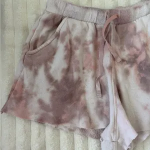 Free People Tie-Dye Pink Ladies Lounge Shorts thumbnail 3