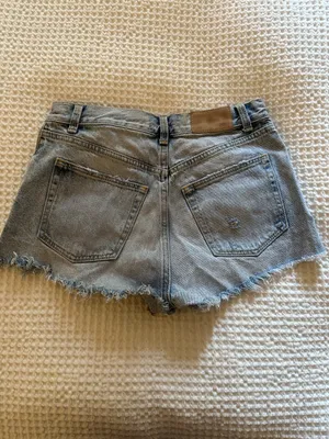 ZARA Distressed Denim Shorts Cut-Off thumbnail 2