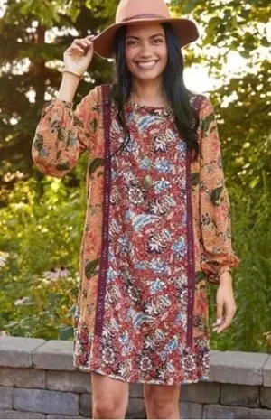 MATILDA‎ JANE Lovely Menagerie Dress Size Small Boho Mini Length thumbnail 1