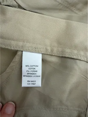 Banana Republic Cotton Straight Leg Trousers Chino Neutral Size 10 thumbnail 5