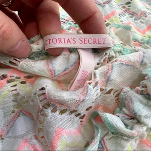 Victorias Secret‎ Swim suit Cover Up Romper Floral Neon Size Small thumbnail 6