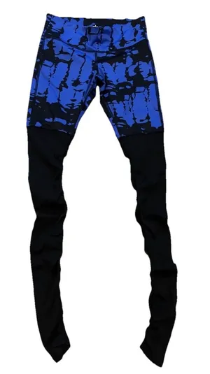 Alo Goddess Leggings Ribbed Blue Black Yoga Womens S Activewear Athletic thumbnail 1