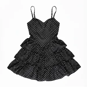 H&M Navy Polka Dot Tiered Mini Dress, US8 thumbnail 6