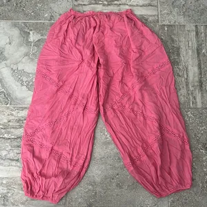 Free People Intimately PINK Cotton Sheer Pants w/Lace Trim, Size M, New w/o Tag thumbnail 3