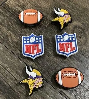 Minnesota Vikings Football Team Charm For Crocs Shoe Charms - 6 Pieces thumbnail 2
