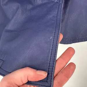 Wilsons Leather Trench Coat Womens M Blue Thinsulate Zip Lining Vintage 90s thumbnail 15