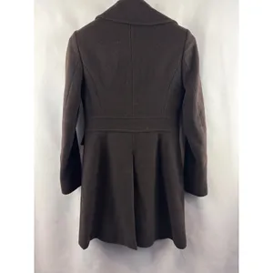 Women’s Kenneth Cole Reaction Size 4 Brown Peacoat thumbnail 3