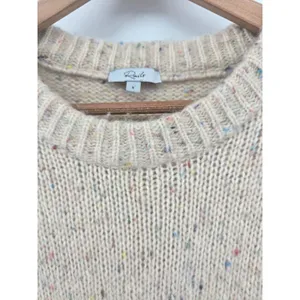 Rails Wool Sweater Womens Small Delia Cream Confetti Speckled EUC thumbnail 2