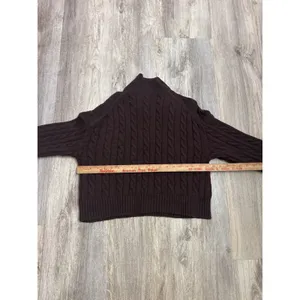Sunday Best Aritzia Lottie Brown Merino Wool Cable Knit Sweater Size Small Women thumbnail 8