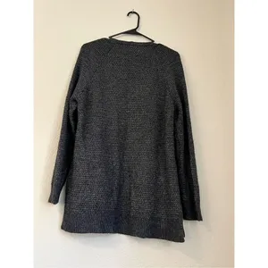 Fat Face Sweater Women's 8 Blue Knitted Cardigan Open Front Long Sleeves Pockets thumbnail 2