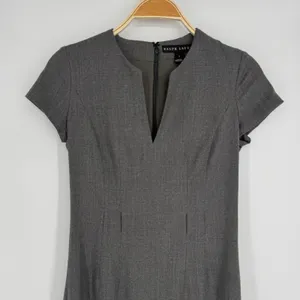 Ralph Lauren Black Label Wool Sheath Dress Size 4 Gray Workwear‎ Minimalist Chic thumbnail 3