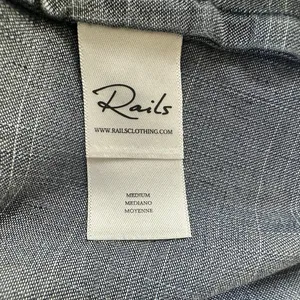 RAILS Shawna Denim Day Dress Dark Vintage Blue Size Medium Cotton Loose Fit thumbnail 6