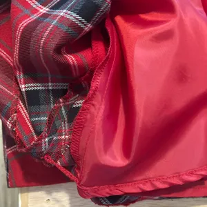 Covington Red Black White Tartan Plaid Stretch A-Line Holiday Christmas Skirt 4 thumbnail 7