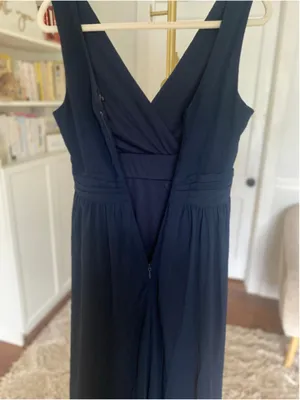 Lulus Navy Chiffon Maxi Dress Empire Waist‎ Bridesmaid Romantic Formal Glam Gala thumbnail 6