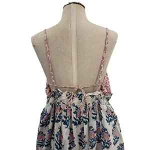 Anthropologie Celandine Straight Neck Tiered Floral Smocked Mini Dress XL thumbnail 10