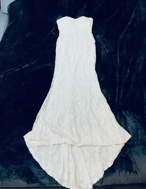 Gorgeous White Strapless Sequin Gown thumbnail 7