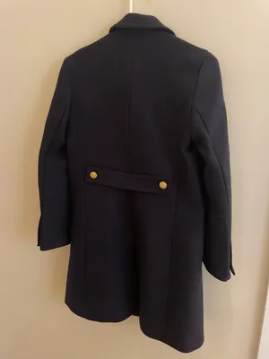 Navy Wool Coat thumbnail 4