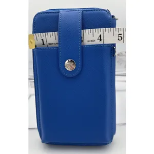 Blue Crossbody Wallet Purse Phone Holder RFID Zipper Credit Card Money NWOT thumbnail 6