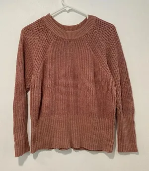 Universal Thread Chunky Knit Sweater | Dusty Rose Pullover | Size M thumbnail 1