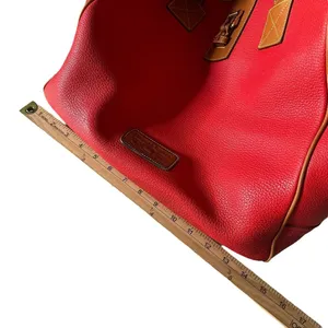 Dooney & Bourke Vintage Large Purse‎ Red Pebbled Leather Tote Bag Adjustable thumbnail 9