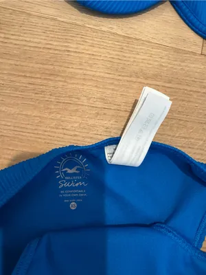 Hollister Blue Ribbed Underwire Bikini Set thumbnail 2