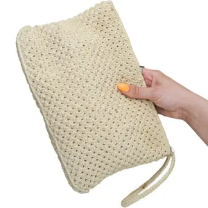 Vintage 70s Crochet Boho Philippine Macrame Crochet Clutch thumbnail 4