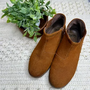 EARTH Women's 9 Buxton Suede Leather Ankle Boot Shoe Cognac Brown thumbnail 4