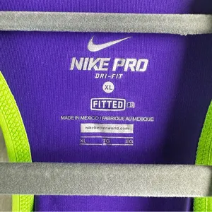 Nike Pro Purple and‎ Green Tank Top thumbnail 4