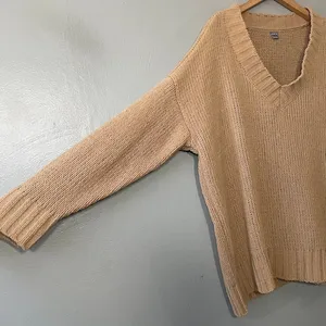 Aerie Oversized Sweater Size Small Beige Chenille Minimalist Lagenlook Slouchy thumbnail 4