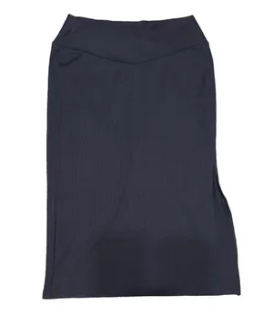Halara NEW Ribbed Knit High Waisted Crossover Side Split Bodycon Midi Skirt M thumbnail 4
