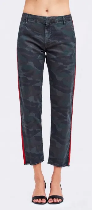 Sundry x Anthropologie Side Trim Camo Le Soleil Pants in Charcoal Size 27 thumbnail 1
