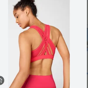 Fabletics Faye Red Strappy High Impact Sports Bra thumbnail 7