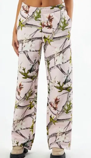 PacSun pink camo wide leg sweatpants thumbnail 1