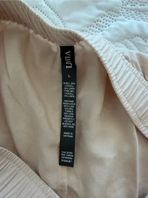 Vuori Women's Tan Cream Lyocell Linen Pull On‎ Shorts Size Large thumbnail 4