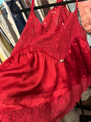 NWT Free People FP Intimately Fiona Satin Cami - Luxe Red - Small thumbnail 9