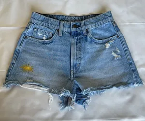 Arizona Jeans Light Blue Distressed Denim High-Rise Shorts thumbnail 1