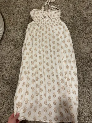 Old Navy Fit & Flare Keyhole Halter Maxi Dress thumbnail 2
