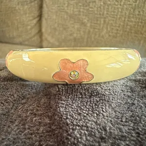 Bracelet ivory , pink flowers romantic, cottage feminine,prairie,victorian thumbnail 2
