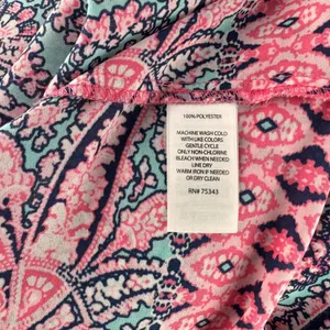 Cynthia Rowley Halter top Sz L Multicolor Paisley print, front keyhole thumbnail 5
