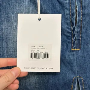 NEW One x One Teaspoon Cult Mini Free Love Denim Skirt - Size 22 thumbnail 5