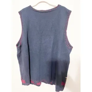 Capacity Vintage Womens 2X Sweater Knit Vest Novelty‎ Teacher Fall Cat Sunflower thumbnail 6