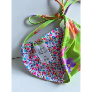Wild Fable Reversible Floral Bikini Set XXS High Neck Halter Super Cheeky Bottom thumbnail 4